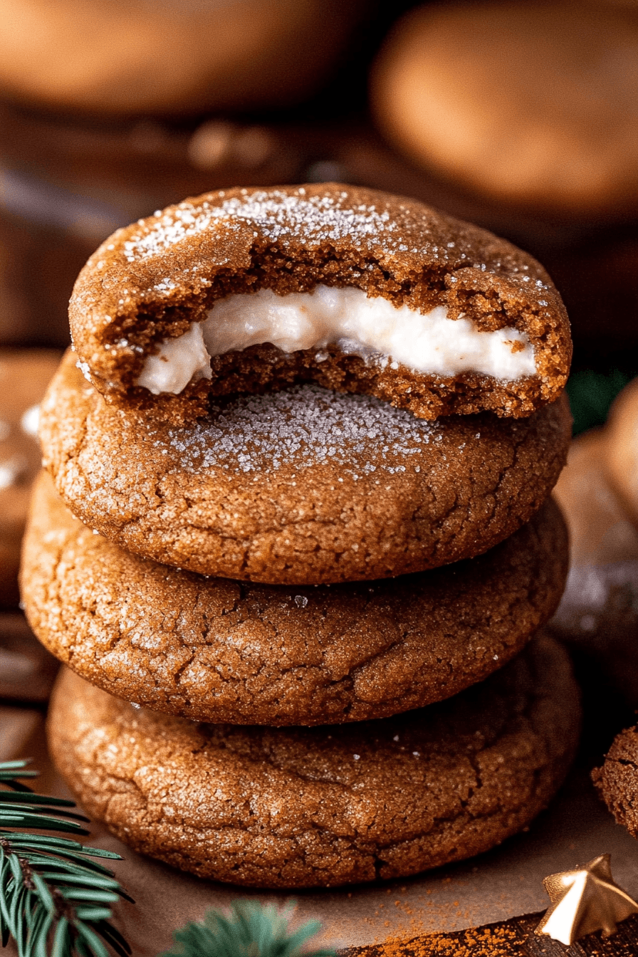 Gingerbread Cheesecake Cookies