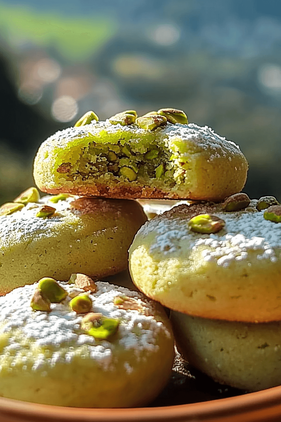 Homemade Pistachio Wedding Cookies