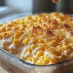 Honey-Glazed Corn Casserole with a Crispy Parmesan Crust