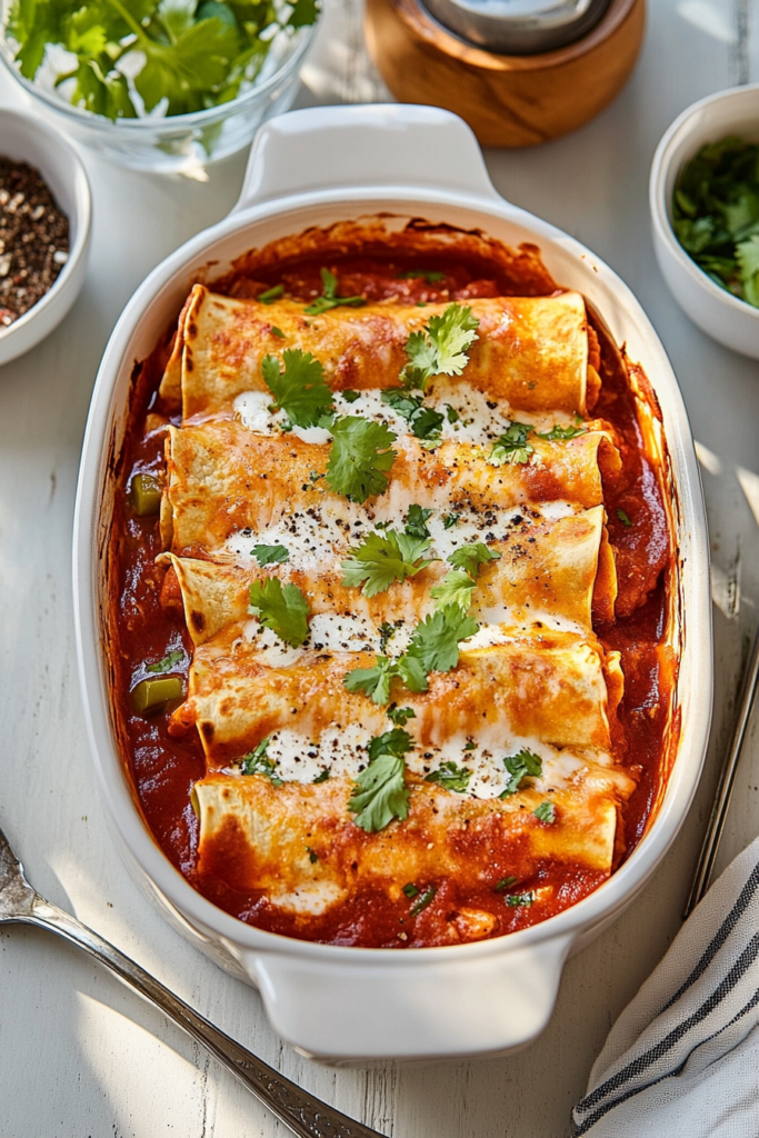 Leftover Thanksgiving Turkey Enchiladas