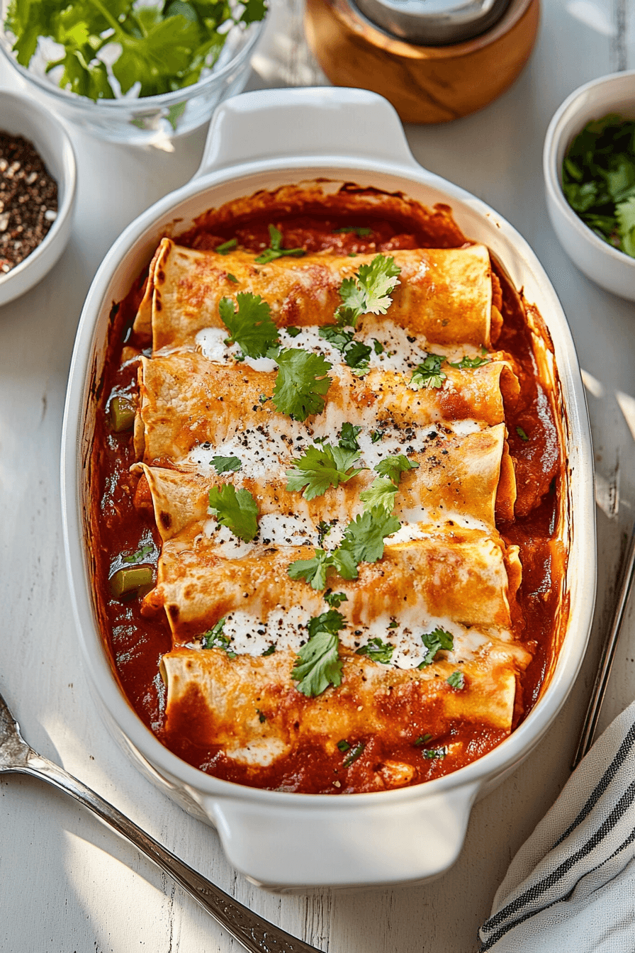 Leftover Thanksgiving Turkey Enchiladas