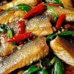 Pan-Fried Sea Bass with Chili & Greens