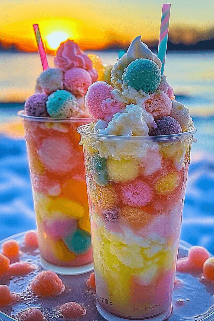 Rainbow Sherbet Float