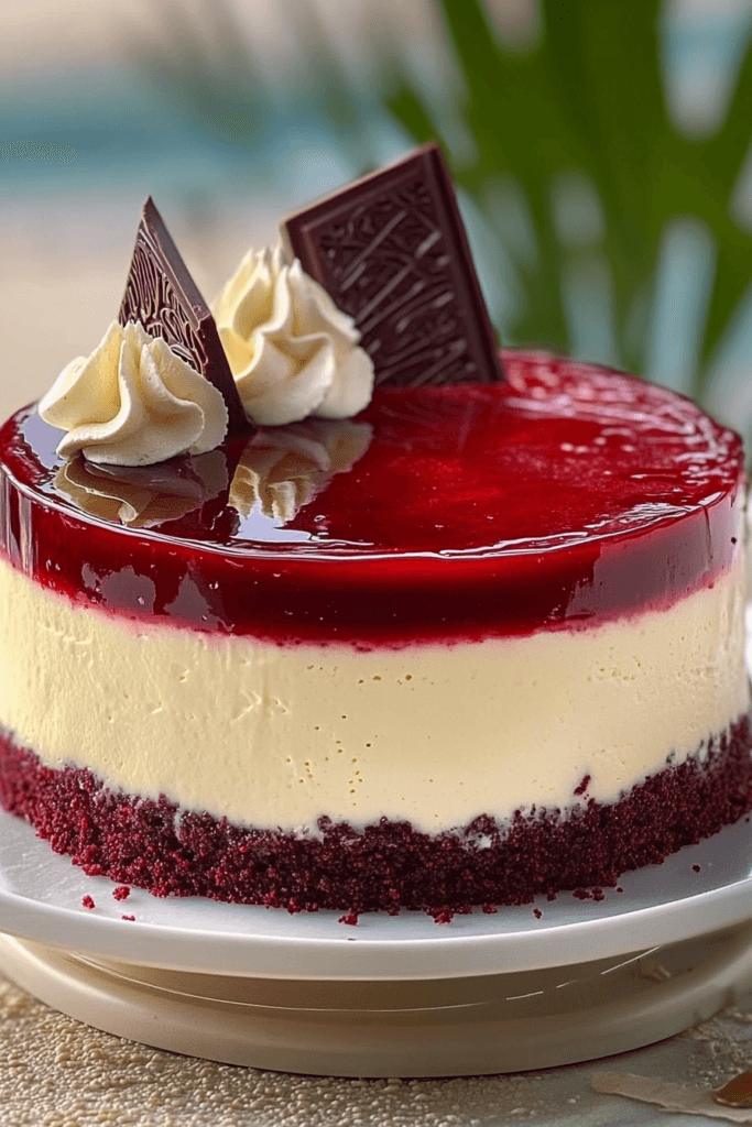 Red Velvet White Chocolate Cheesecake