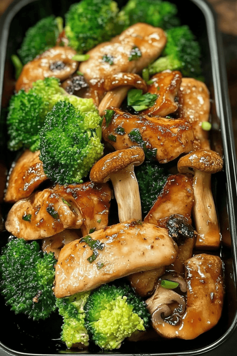 Shiitake Chicken with Garlic Butter Sauce