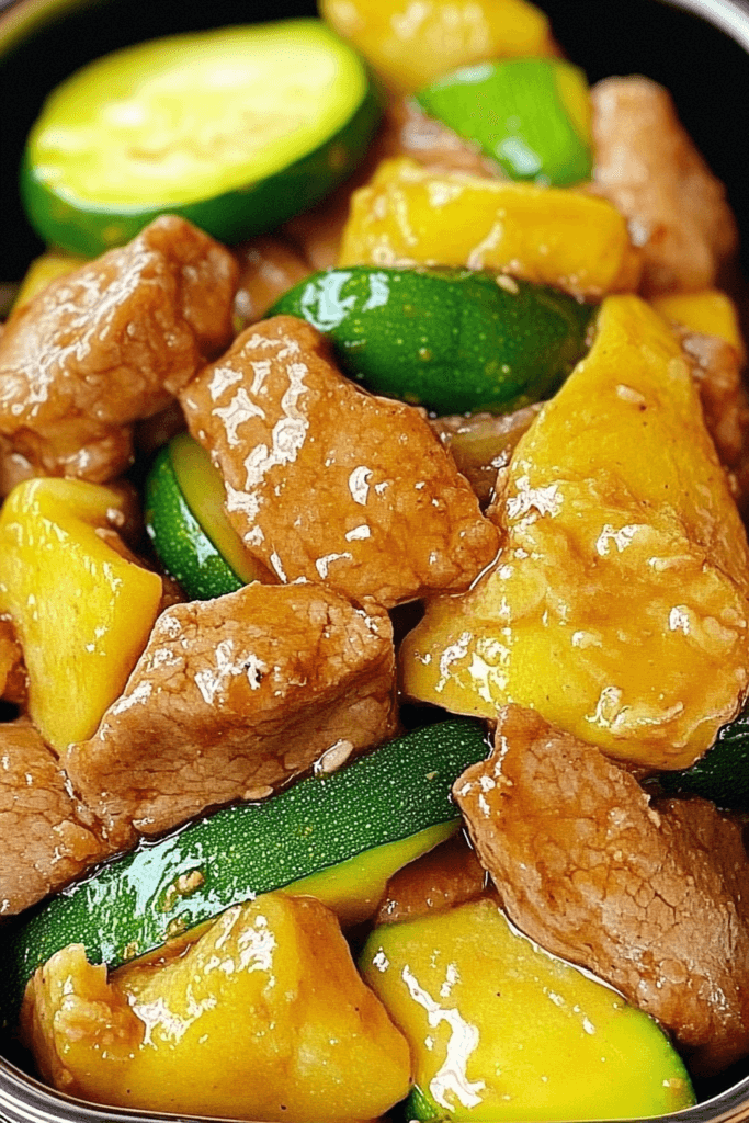 Stir-Fried Pork and Zucchini