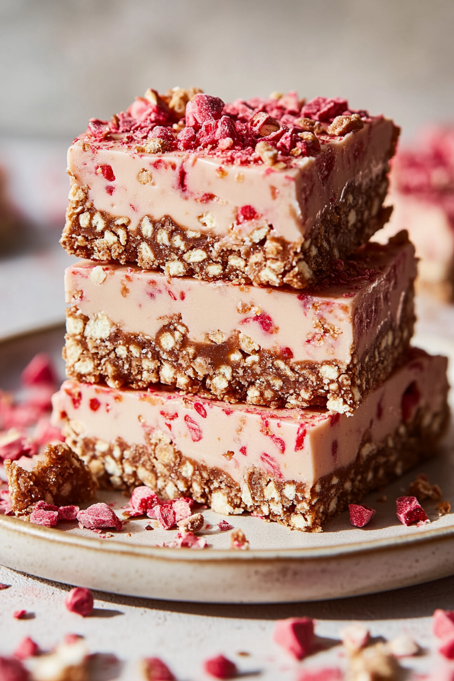 5 ingredient no bake crunchie slice
