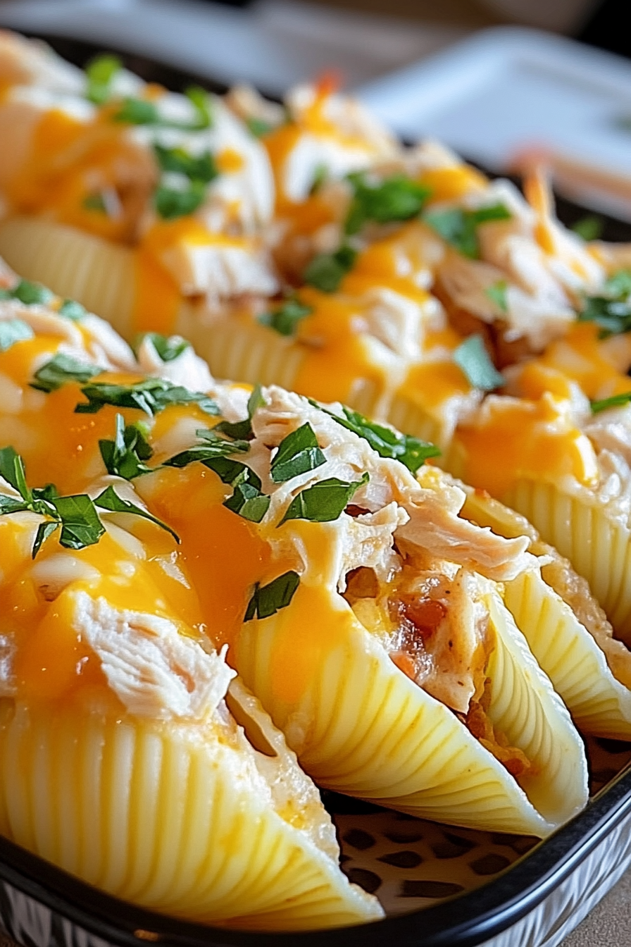 Buffalo Chicken Cheesesteak Stuffed Shells