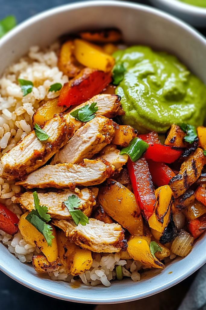 Chicken Fajita Rice Bowl Recipe