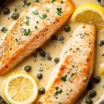 Creamy Salmon Piccata with Lemon and Capers