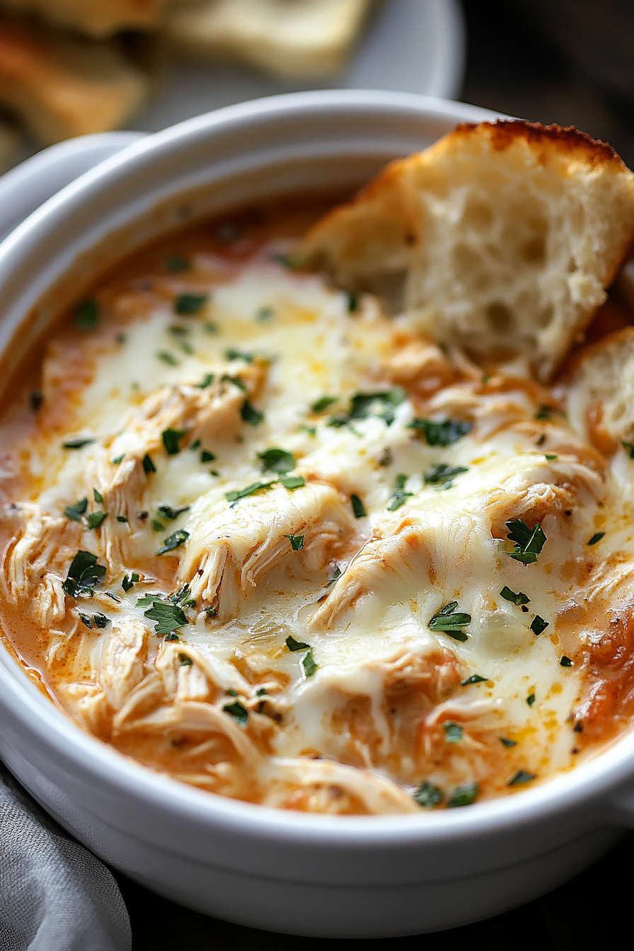 Crockpot Chicken Parmesan Soup