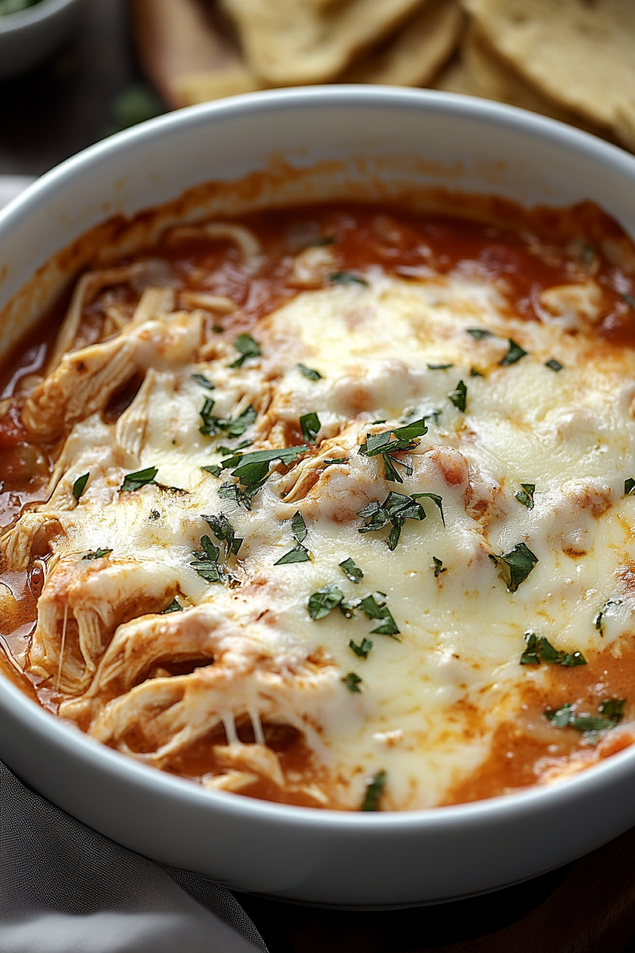 Crockpot Chicken Parmesan Soup