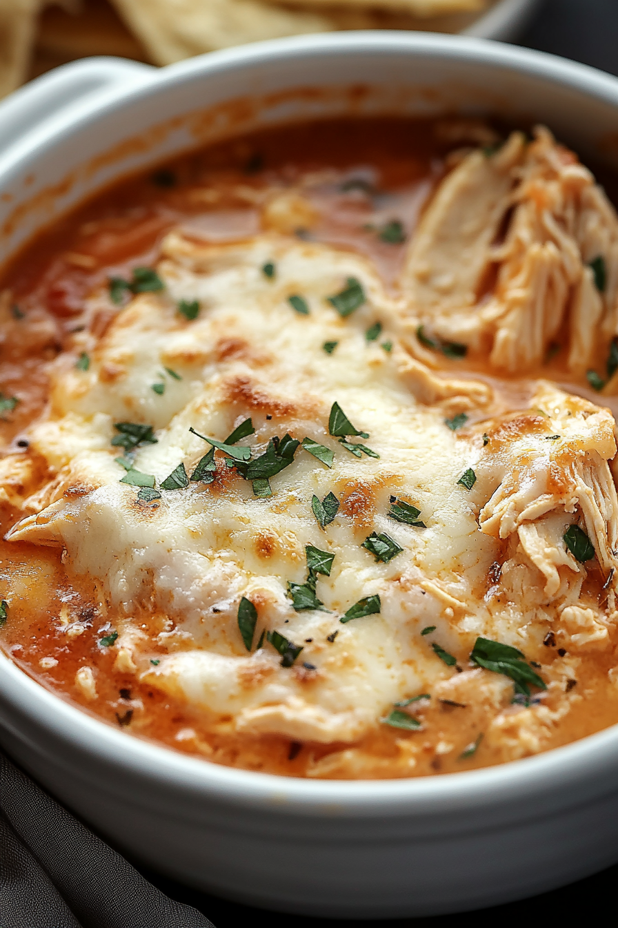 Crockpot Chicken Parmesan Soup