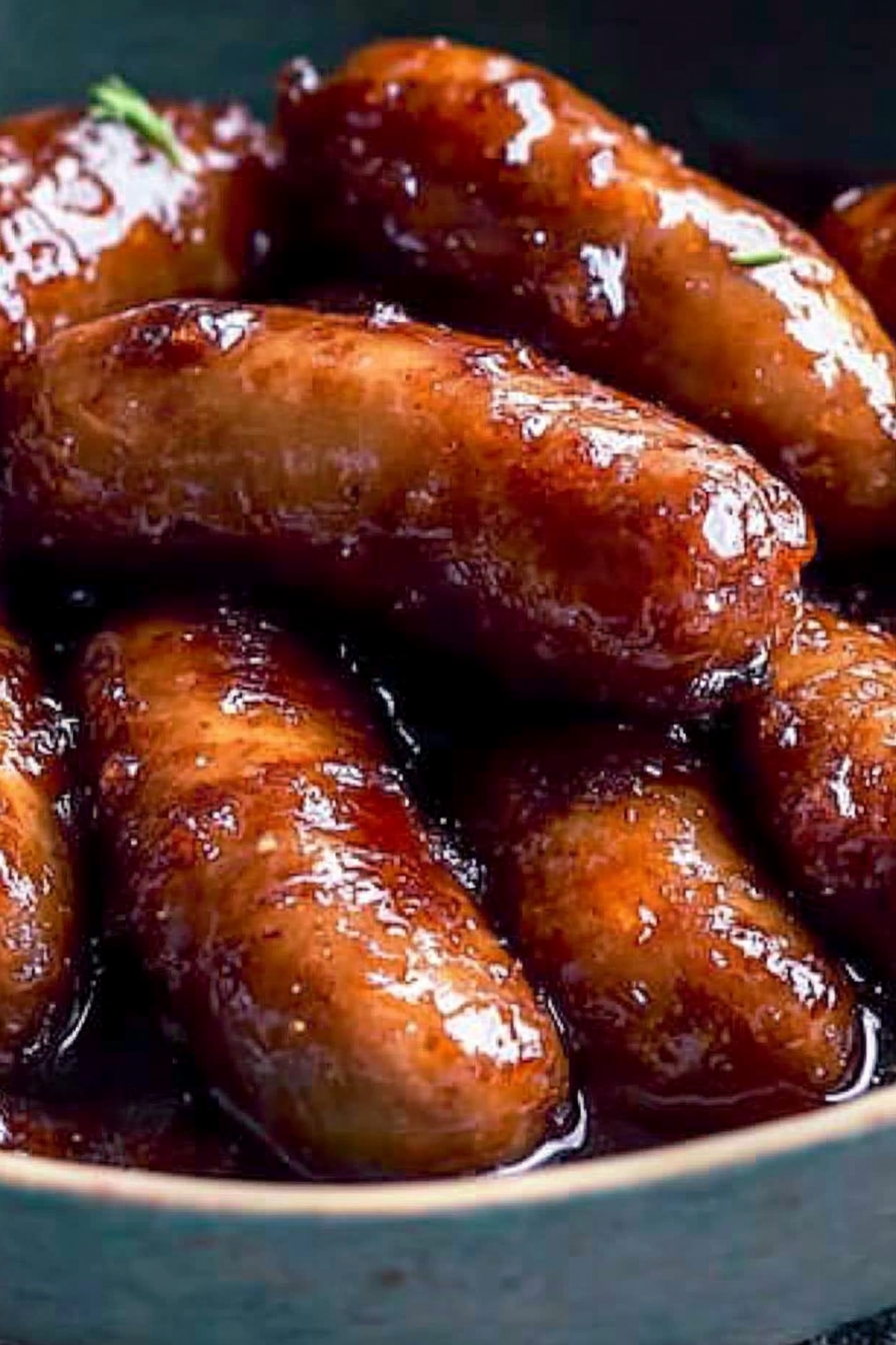 Honey Glazed Smoked Sausage with Brown Sugar