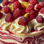 Lemon Raspberry Swirl Cheesecake