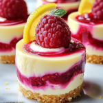 Luscious Lemon Raspberry Swirl Cheesecake Cups