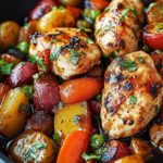 One Pan Balsamic Chicken and Veggies