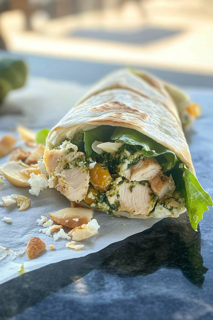 Pesto Chicken Caesar Wrap