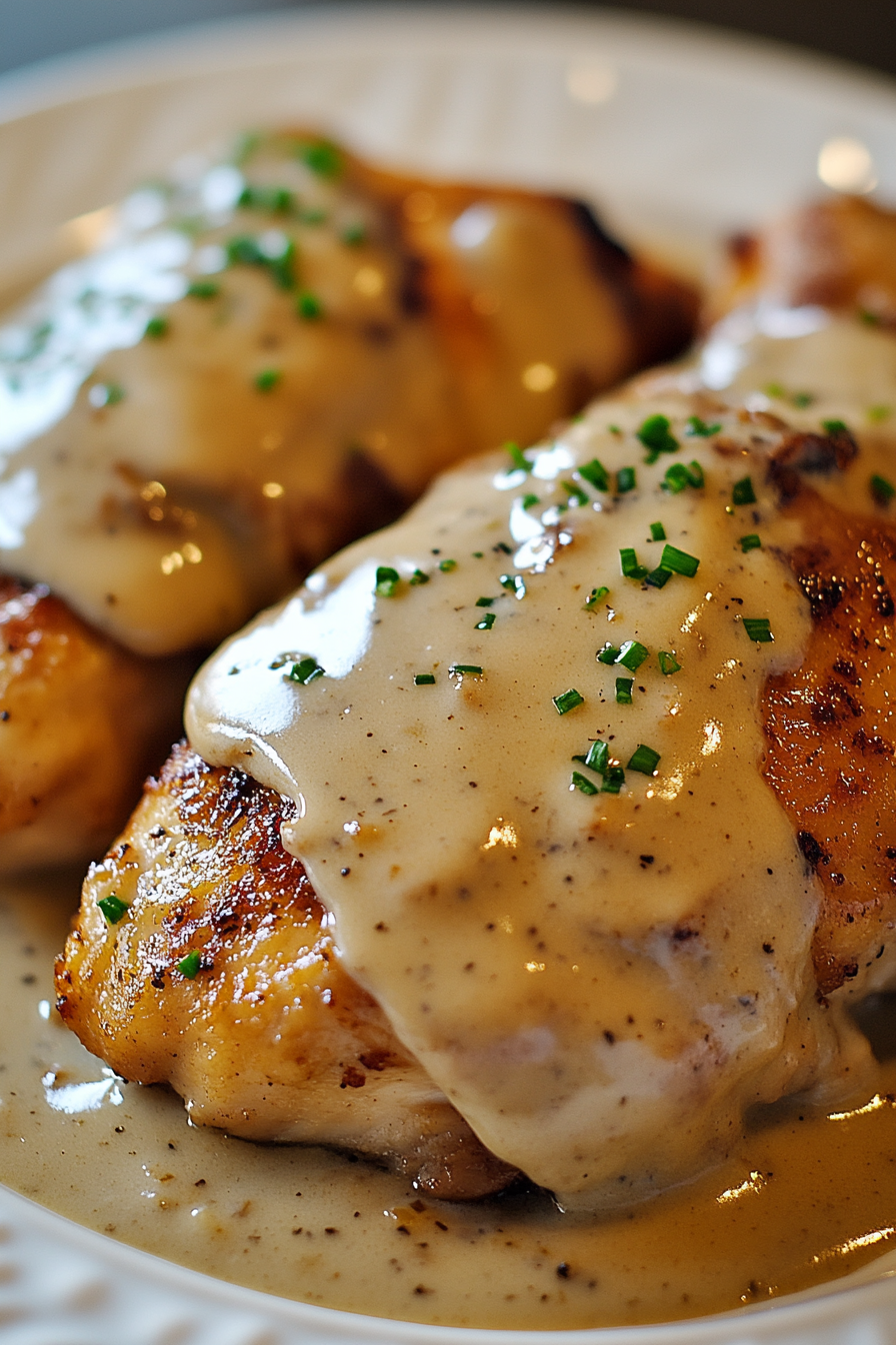 Southern Smothered Chicken with Creamy Gravy