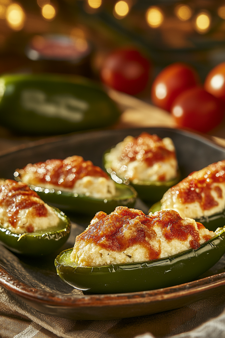 Stuffed Jalapeño Poppers with Crunchy Topping - Valentina Recipes