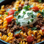 one pot beef taco pasta