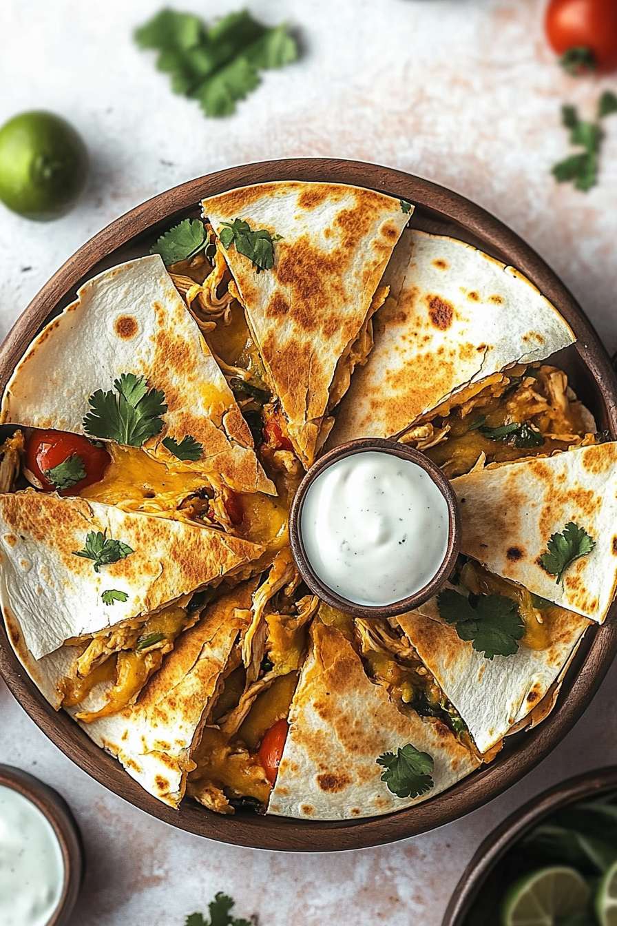 baked chicken quesadillas