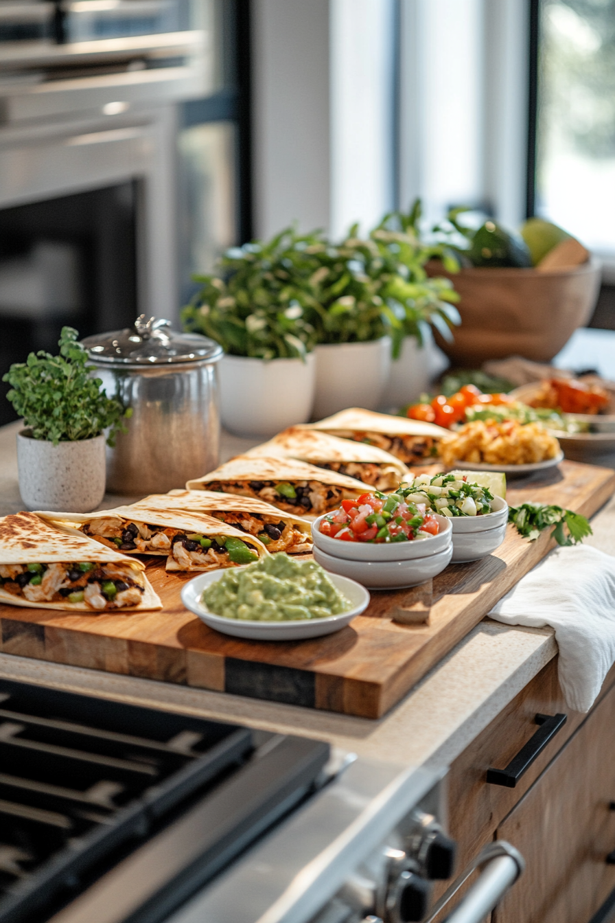 baked chicken quesadillas