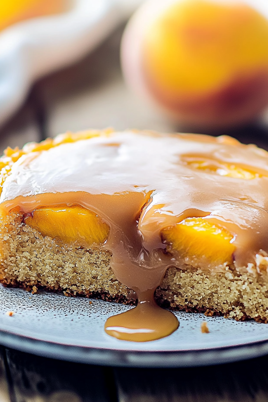 brown sugar peach cake