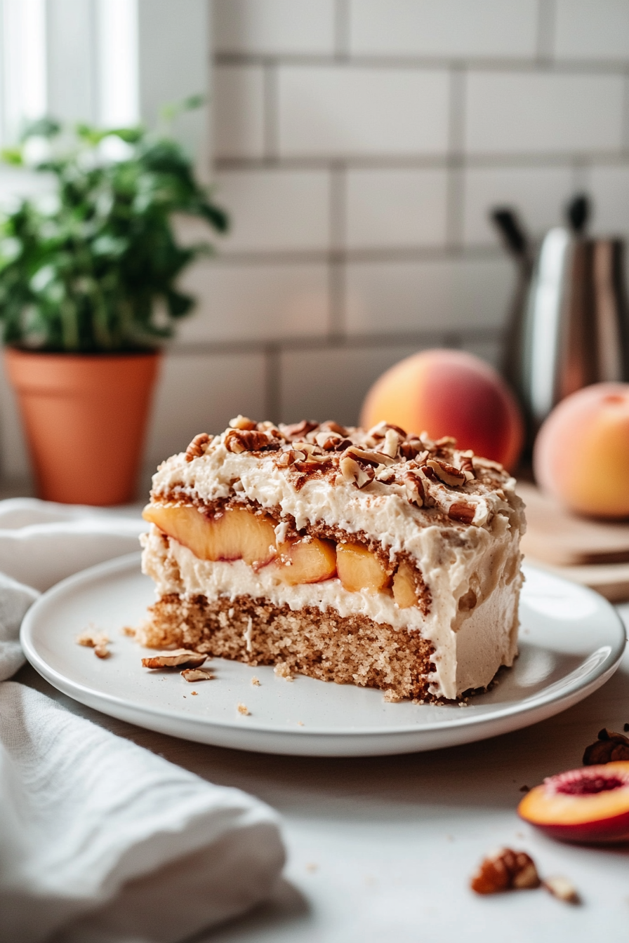 brown sugar peach cake
