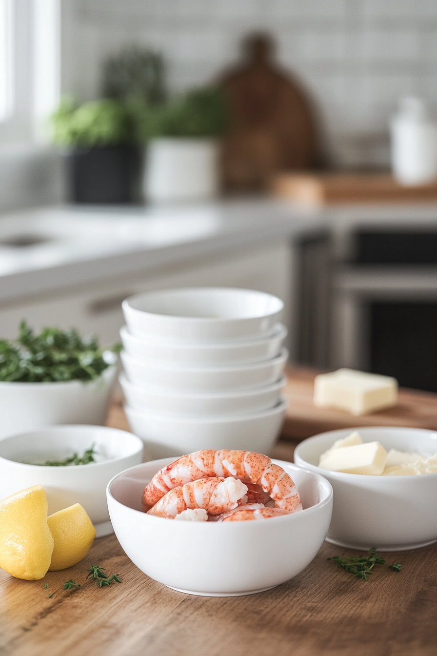 butter poached lobster tail