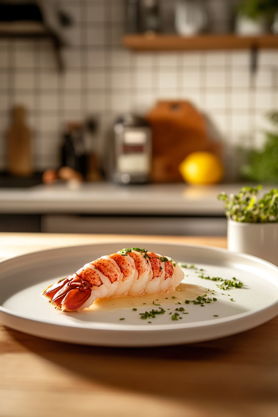 butter poached lobster tail