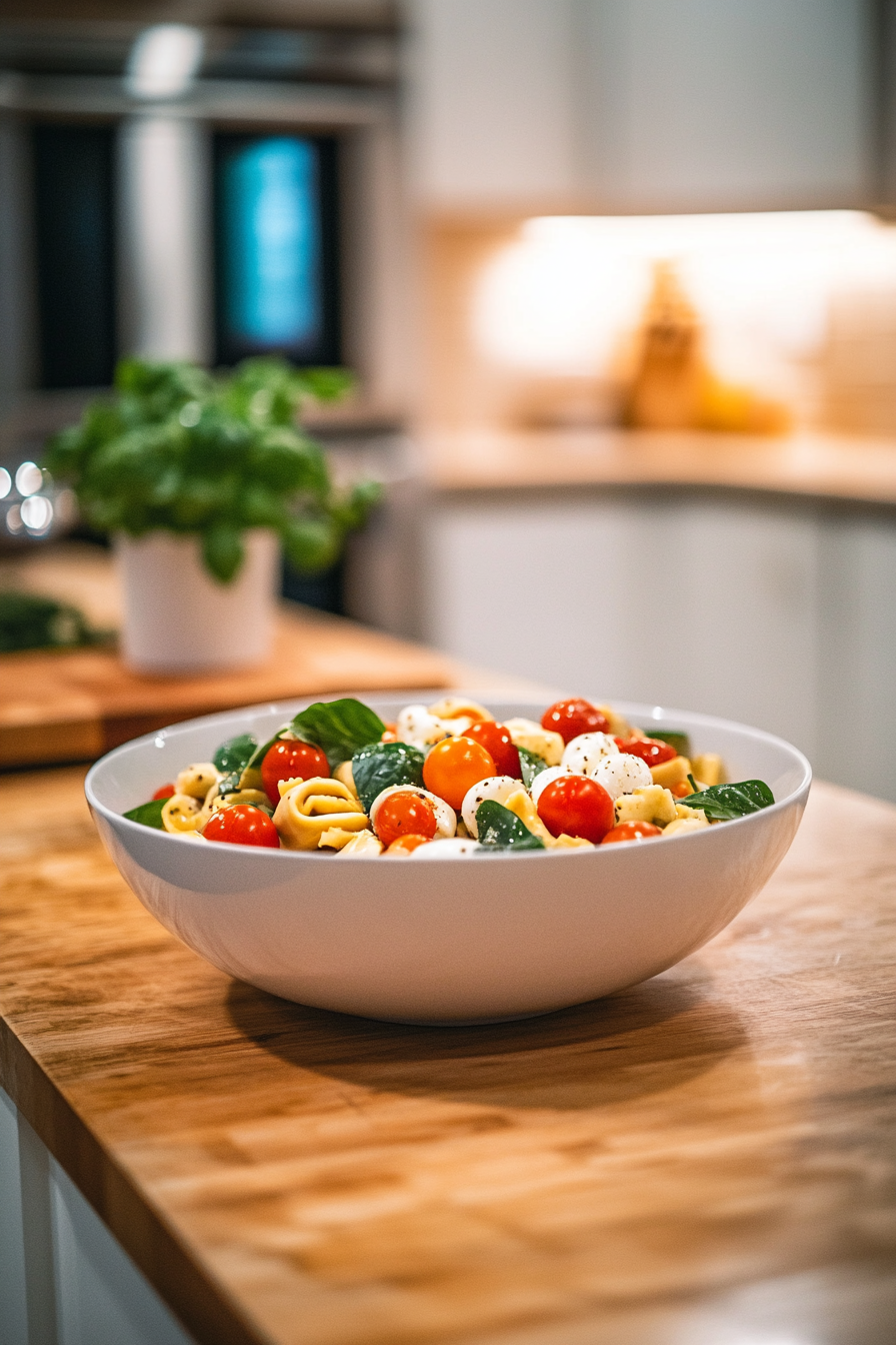 caprese tortellini pasta salad