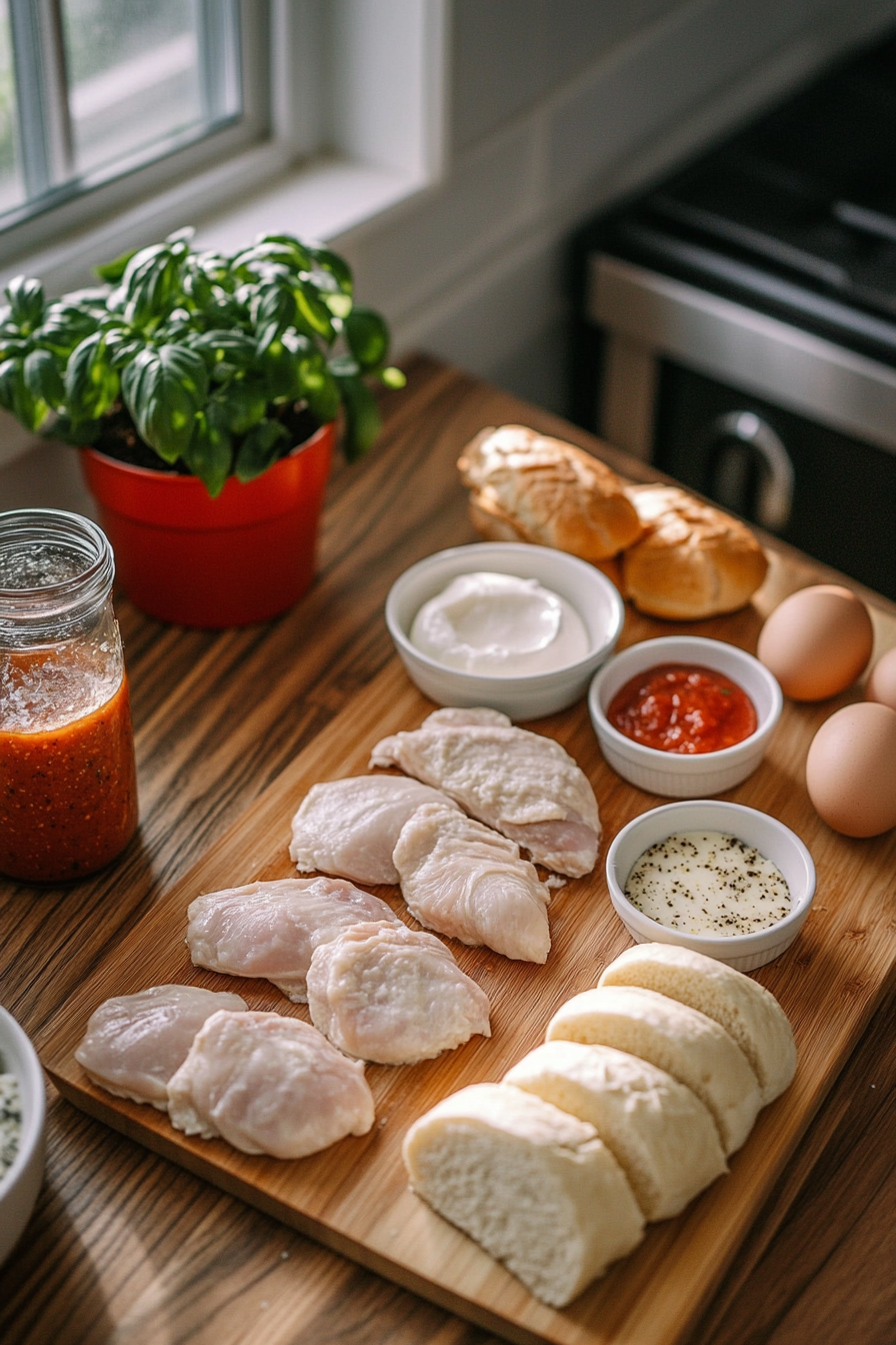 chicken parmesan sandwiches
