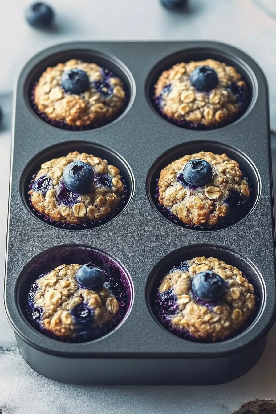 healthy blueberry oatmeal muffins