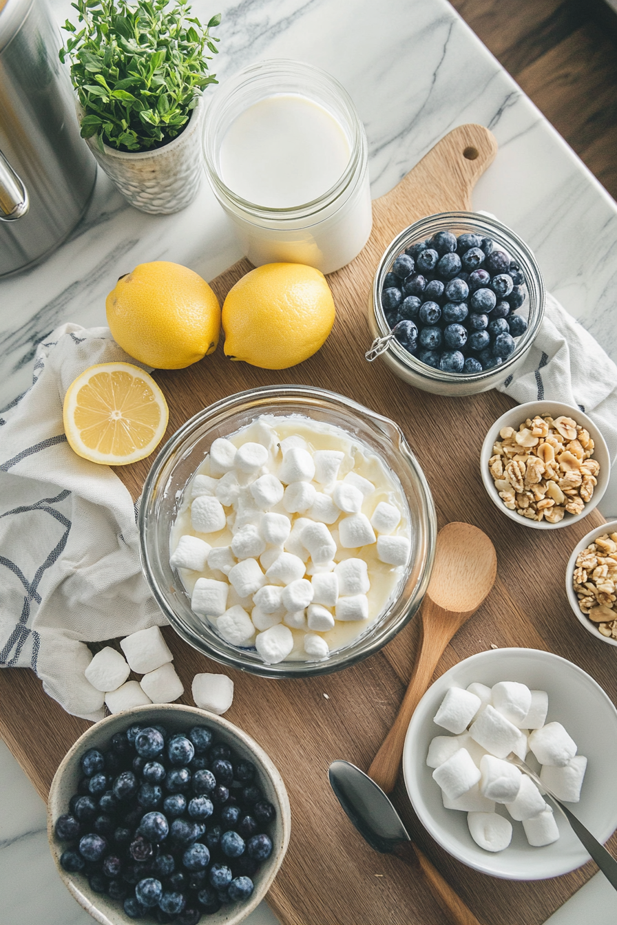 lemon blueberry fluff