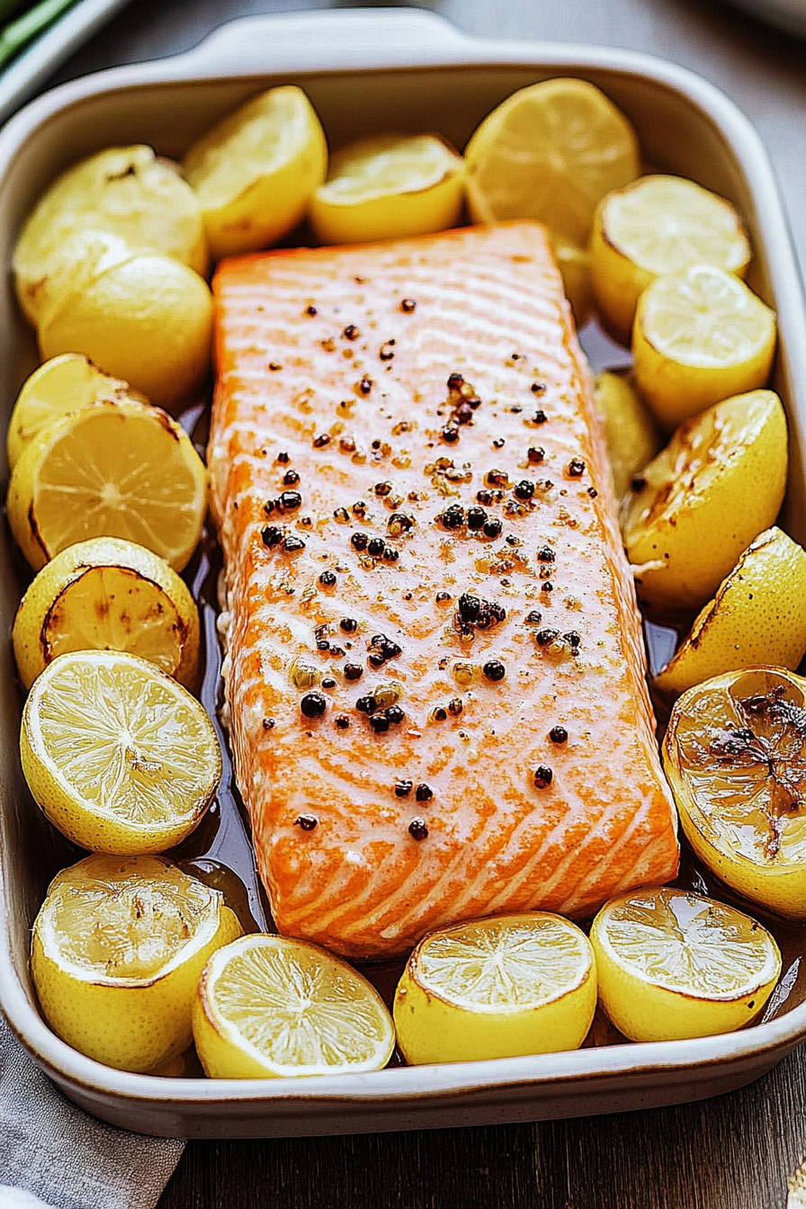lemony brown butter salmon