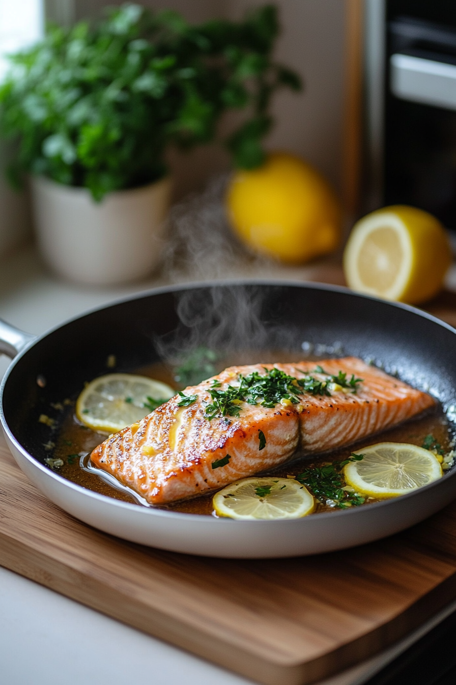 lemony brown butter salmon