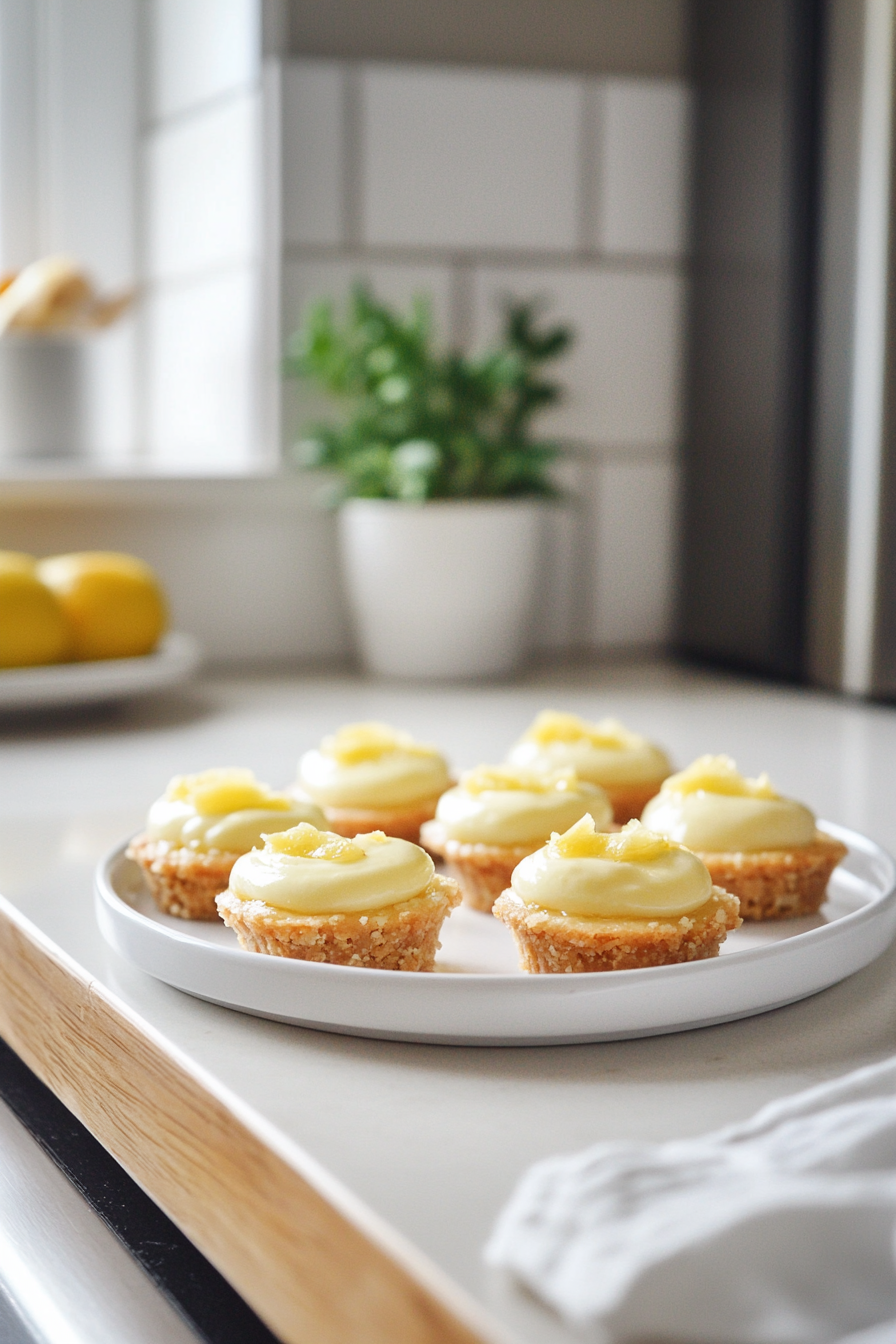 mini no bake lemon cheesecake tarts