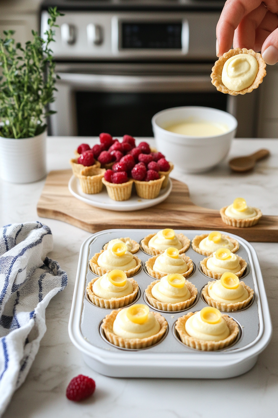 mini no bake lemon cheesecake tarts