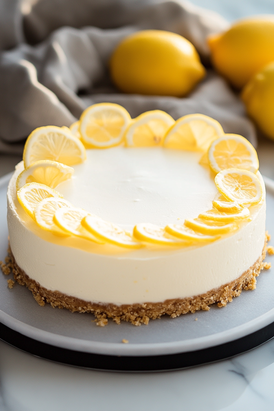 No Bake Lemon Cheesecake Easy 4 Ingredient Recipe