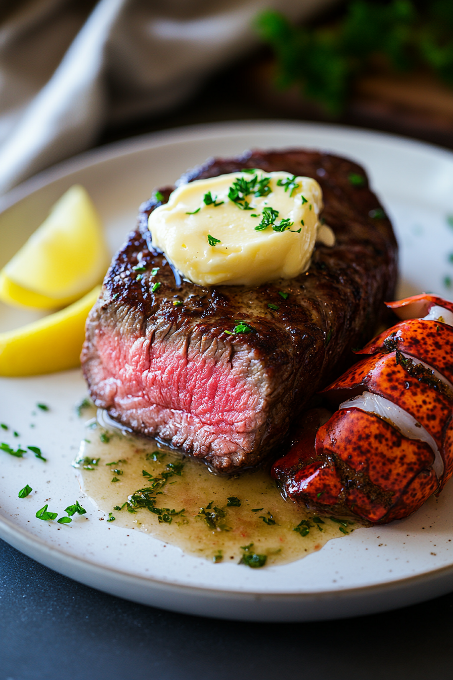 surf and turf steak and lobster tails