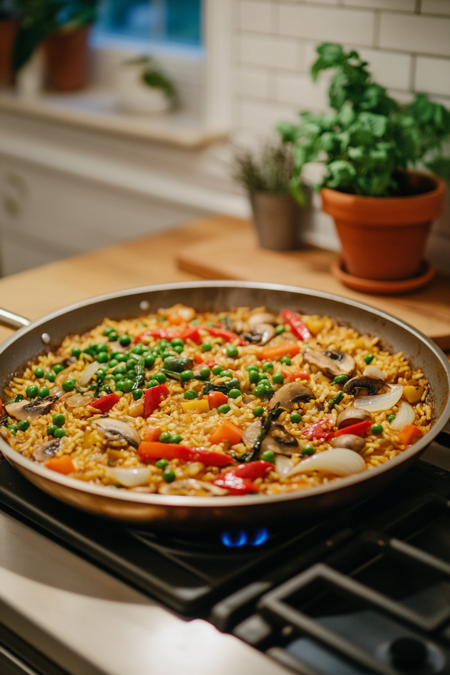 vegetarian paella