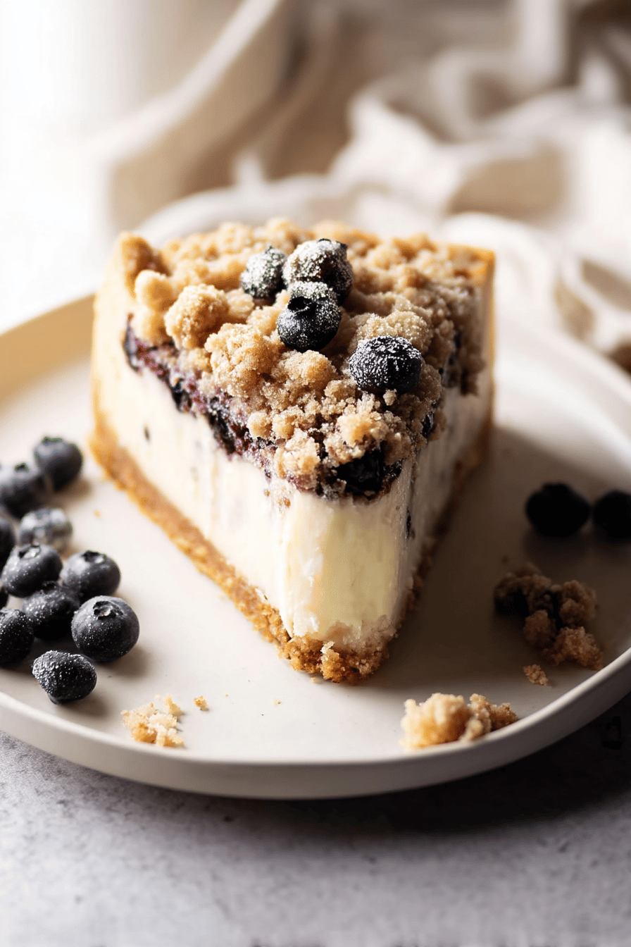 blueberry crumb cheesecake