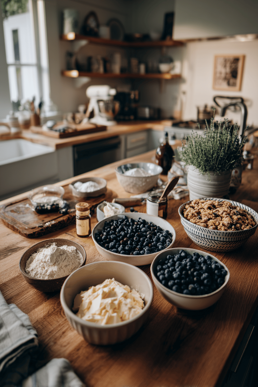 blueberry crumb cheesecake