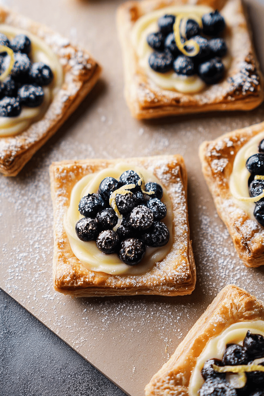 blueberry lemon cream pastries