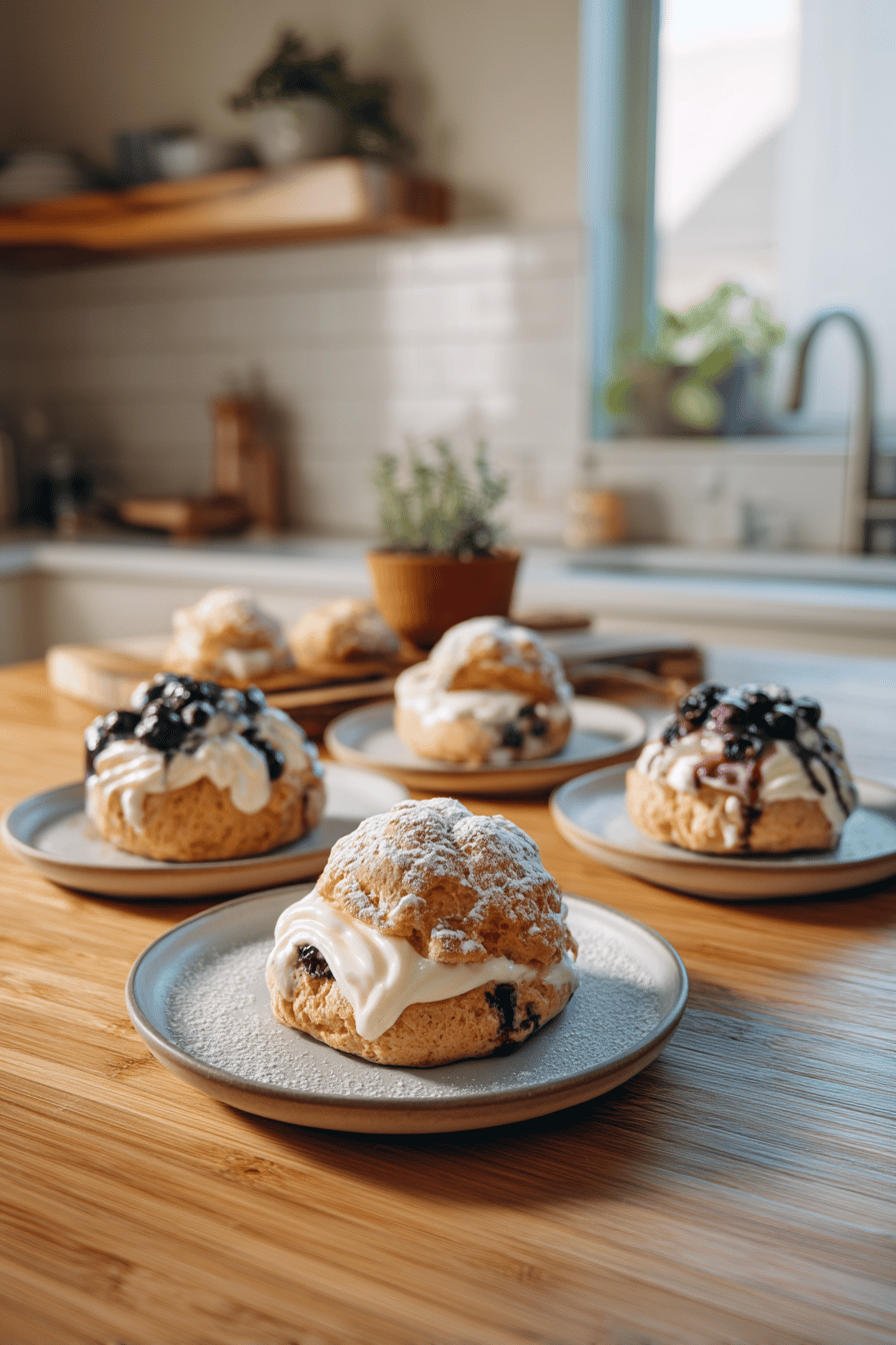 blueberry lemon cream pastries