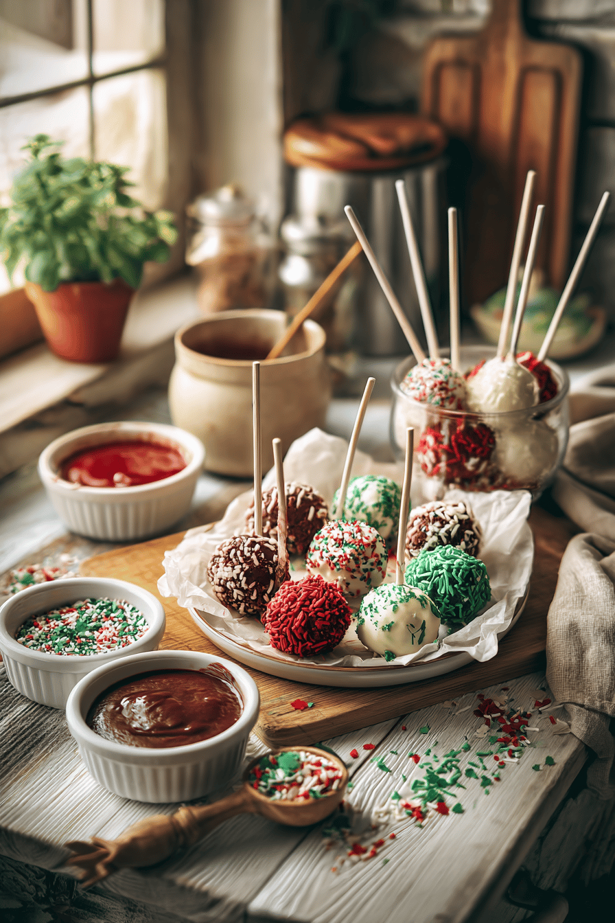christmas cake pops