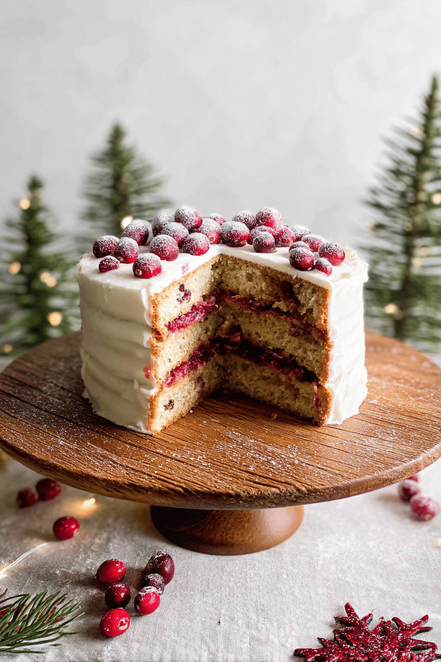 cranberry white christmas cake