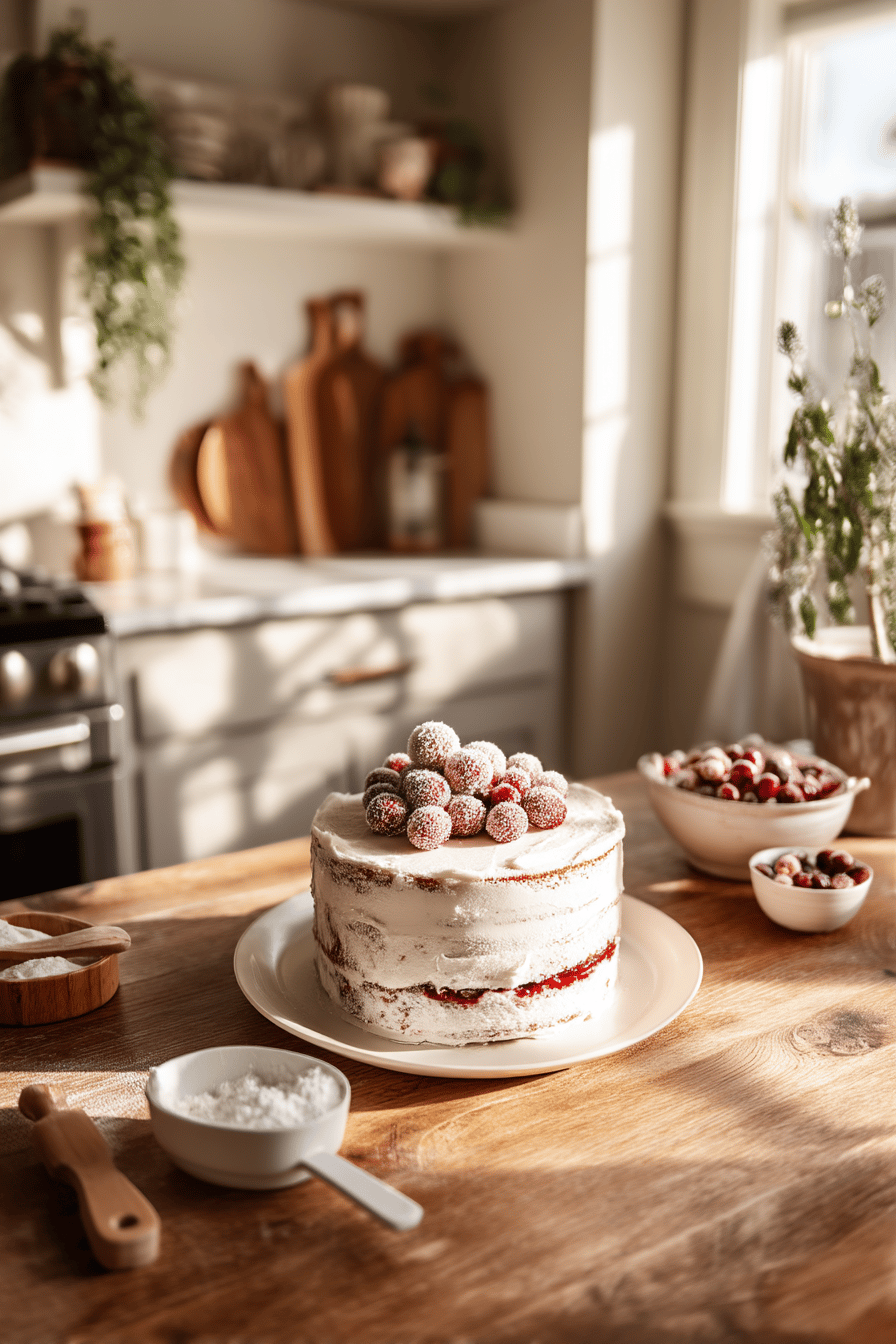 cranberry white christmas cake