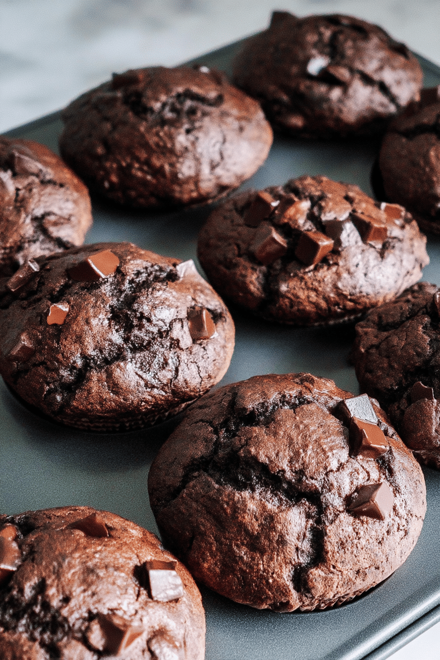 double chocolate chip muffins